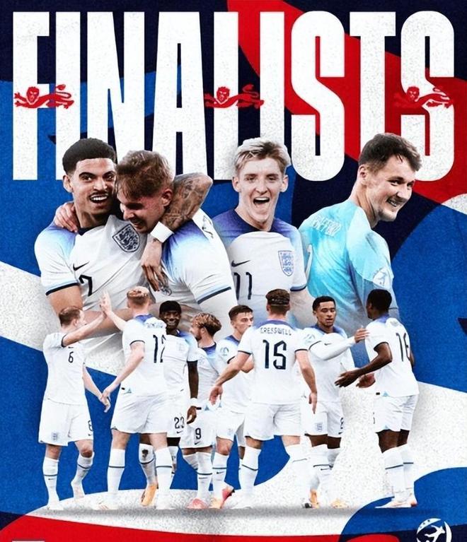 英格兰队大胜对手，英格兰球员庆祝胜利